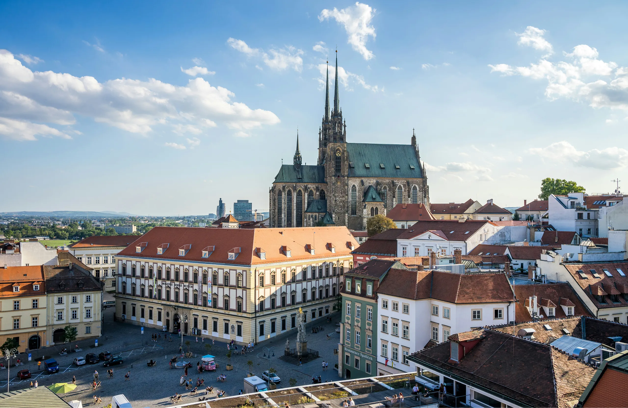 Historické centrum Brna s katedrálou svatého Petra a Pavla